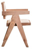 Hamilton Interiors Living Cebu Ivory Fabric and Grey Wash Beech Wood Dining Chair House of Isabella UK