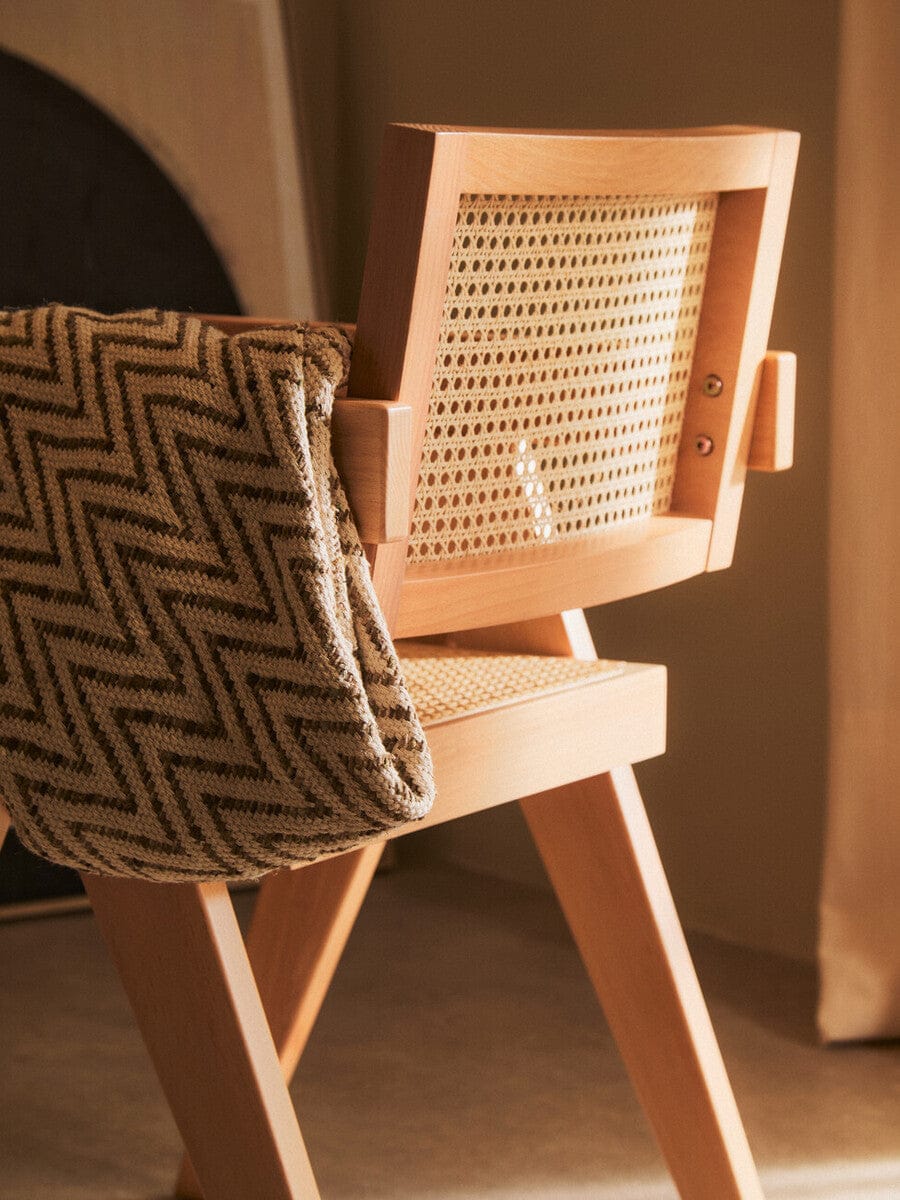 Hamilton Interiors Living Cebu Natural Cane and Beech Wood Dining Chair House of Isabella UK