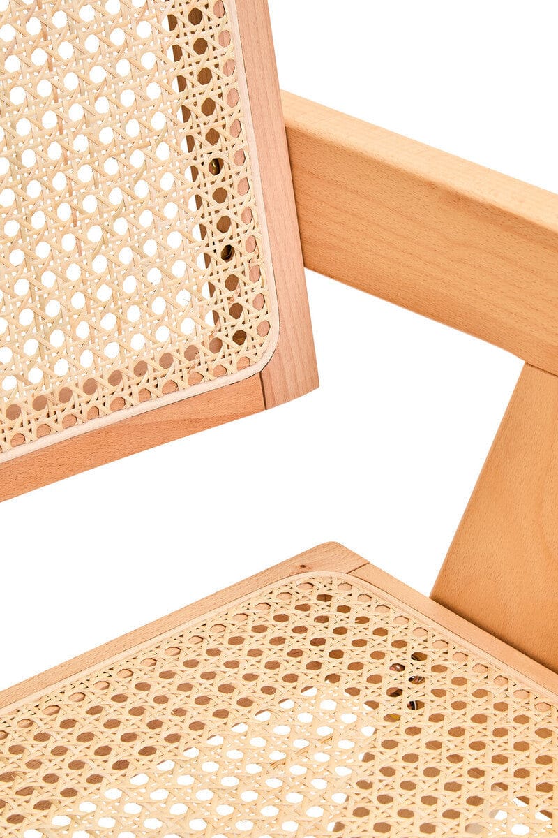 Hamilton Interiors Living Cebu Natural Cane and Beech Wood Dining Chair House of Isabella UK