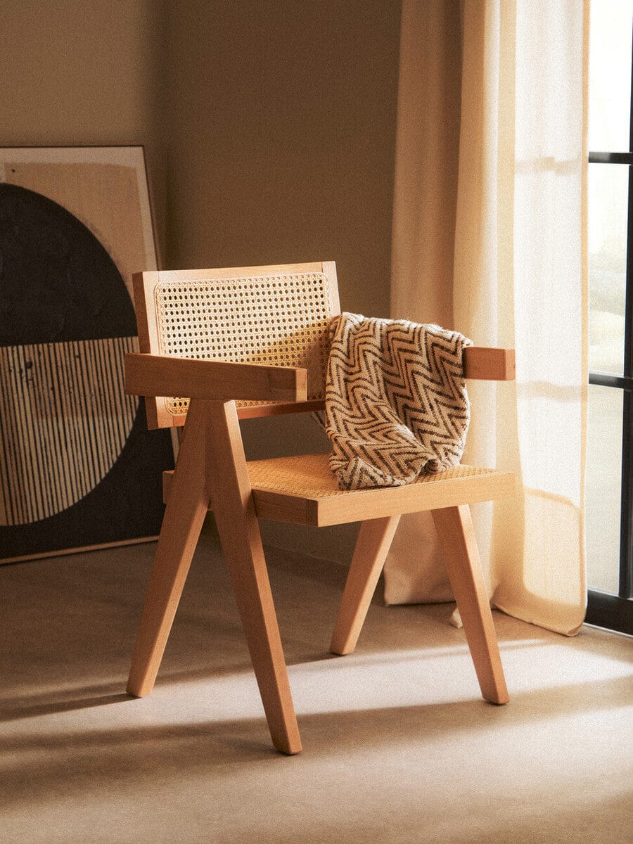 Hamilton Interiors Living Cebu Natural Cane and Beech Wood Dining Chair House of Isabella UK