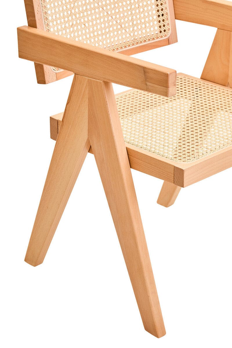 Hamilton Interiors Living Cebu Natural Cane and Beech Wood Dining Chair House of Isabella UK