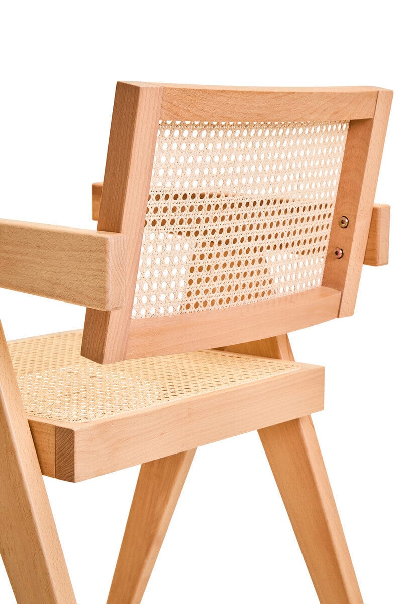Hamilton Interiors Living Cebu Natural Cane and Beech Wood Dining Chair House of Isabella UK