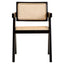 Hamilton Interiors Living Cebu Natural Cane and Black Beech Wood Dining Chair House of Isabella UK