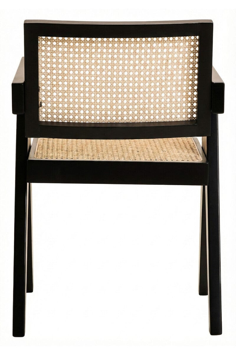Hamilton Interiors Living Cebu Natural Cane and Black Beech Wood Dining Chair House of Isabella UK