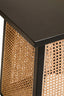 Hamilton Interiors Living Cebu Natural Cane and Black Elm Wood Side Table House of Isabella UK