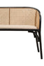 Hamilton Interiors Living Cebu Natural Cane Bench with Black Beech Wood Frame House of Isabella UK