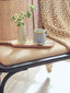 Hamilton Interiors Living Cebu Natural Cane Bench with Black Beech Wood Frame House of Isabella UK