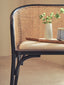 Hamilton Interiors Living Cebu Natural Cane Bench with Black Beech Wood Frame House of Isabella UK