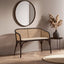 Hamilton Interiors Living Cebu Natural Cane Bench with Black Beech Wood Frame House of Isabella UK