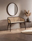 Hamilton Interiors Living Cebu Natural Cane Bench with Black Beech Wood Frame House of Isabella UK