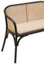 Hamilton Interiors Living Cebu Natural Cane Bench with Black Beech Wood Frame House of Isabella UK