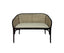 Hamilton Interiors Living Cebu Natural Cane Bench with Black Beech Wood Frame House of Isabella UK