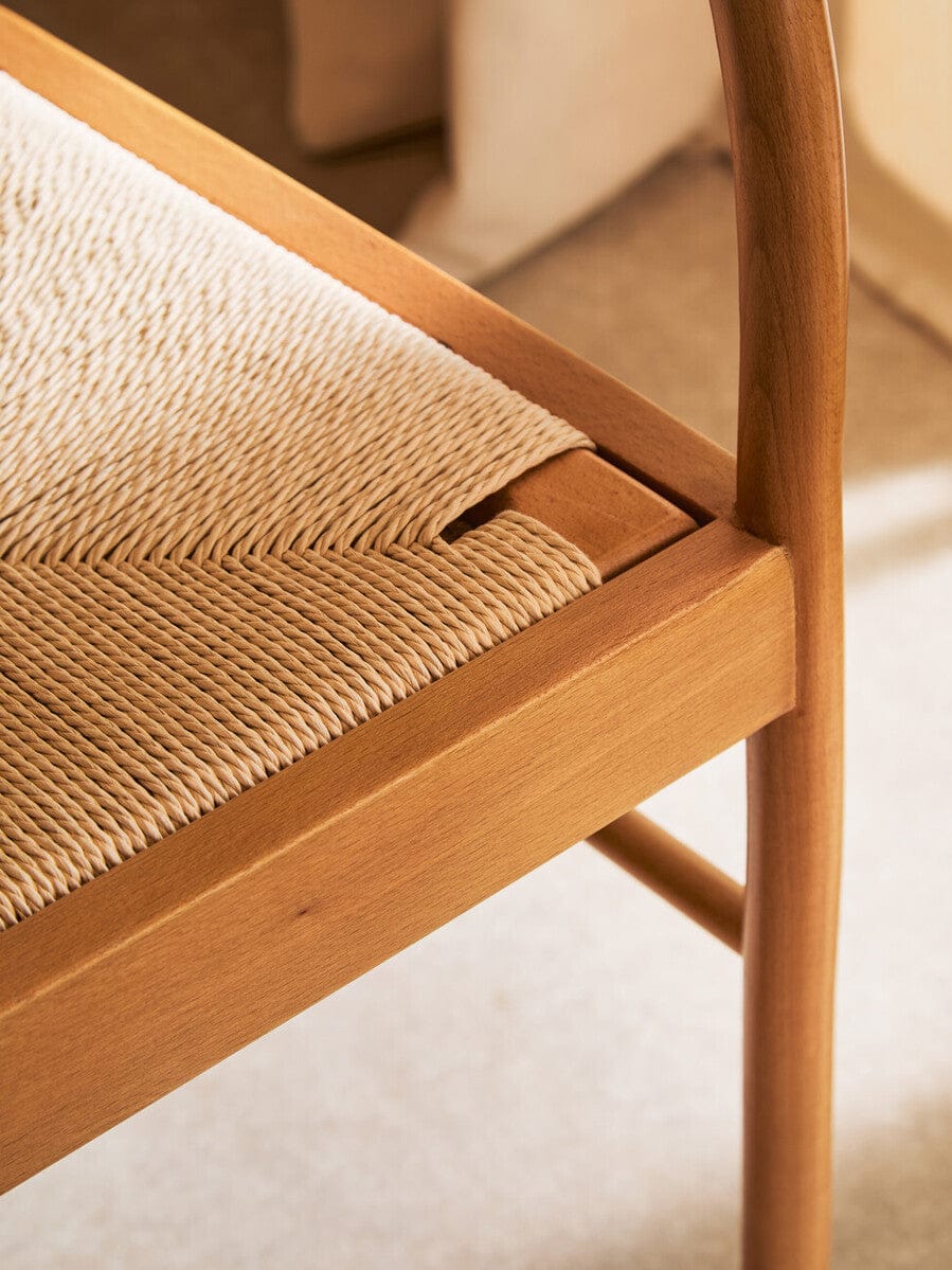 Hamilton Interiors Living Cebu Natural Rope and Beech Wood Chair House of Isabella UK