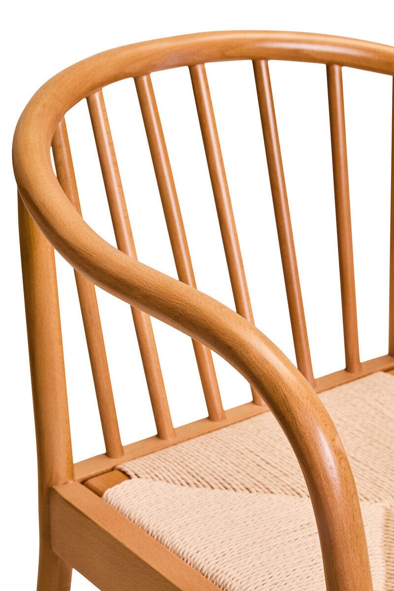 Hamilton Interiors Living Cebu Natural Rope and Beech Wood Chair House of Isabella UK