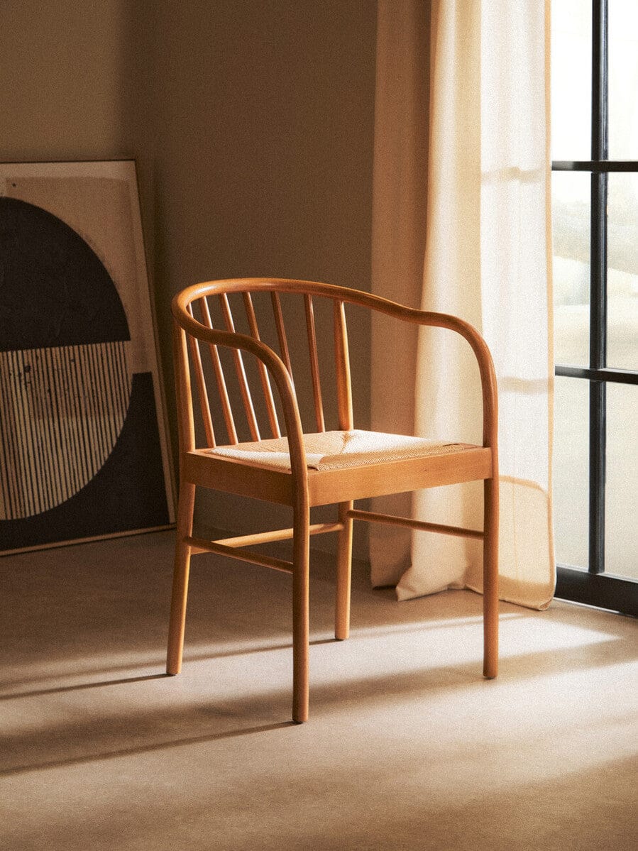 Hamilton Interiors Living Cebu Natural Rope and Beech Wood Chair House of Isabella UK
