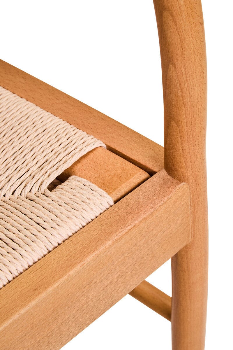 Hamilton Interiors Living Cebu Natural Rope and Beech Wood Chair House of Isabella UK