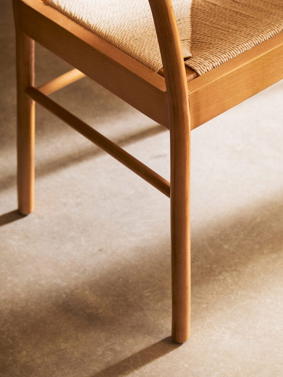 Hamilton Interiors Living Cebu Natural Rope and Beech Wood Chair House of Isabella UK