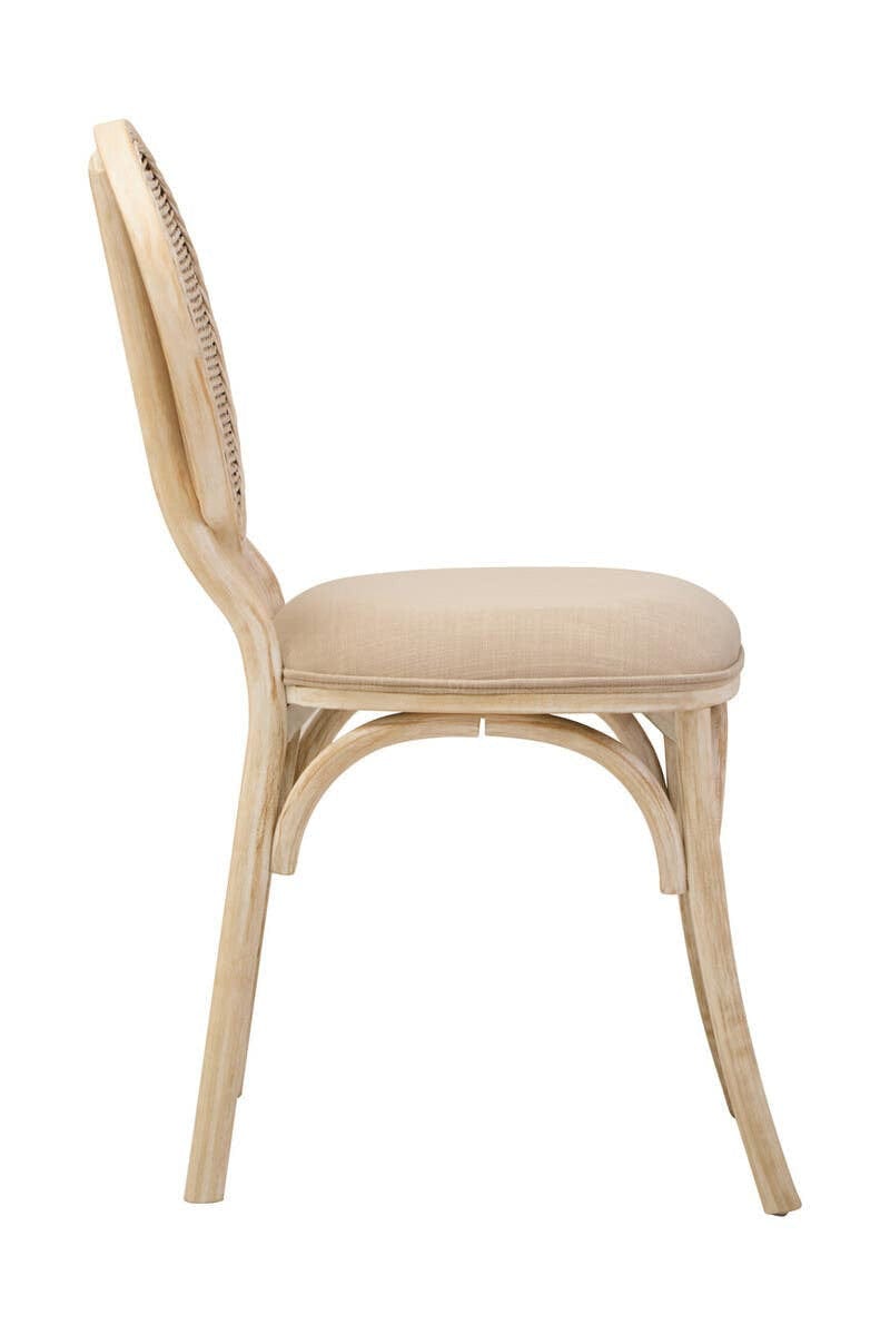 Hamilton Interiors Living Cebu White Wash Elm Wood Dining Chair House of Isabella UK