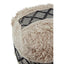 Hamilton Interiors Living Cefena Black and White Shaggy Pouffe House of Isabella UK