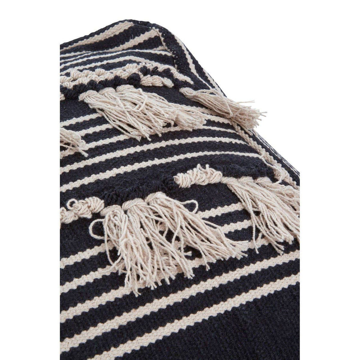 Hamilton Interiors Living Cefena Black Pouffe House of Isabella UK