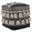 Hamilton Interiors Living Cefena Black Pouffe House of Isabella UK