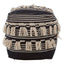 Hamilton Interiors Living Cefena Black Pouffe House of Isabella UK