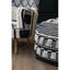 Hamilton Interiors Living Cefena Black Pouffe House of Isabella UK