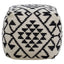 Hamilton Interiors Living Cefena Square Black and White Patterned Pouffe House of Isabella UK