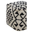 Hamilton Interiors Living Cefena Square Black and White Patterned Pouffe House of Isabella UK