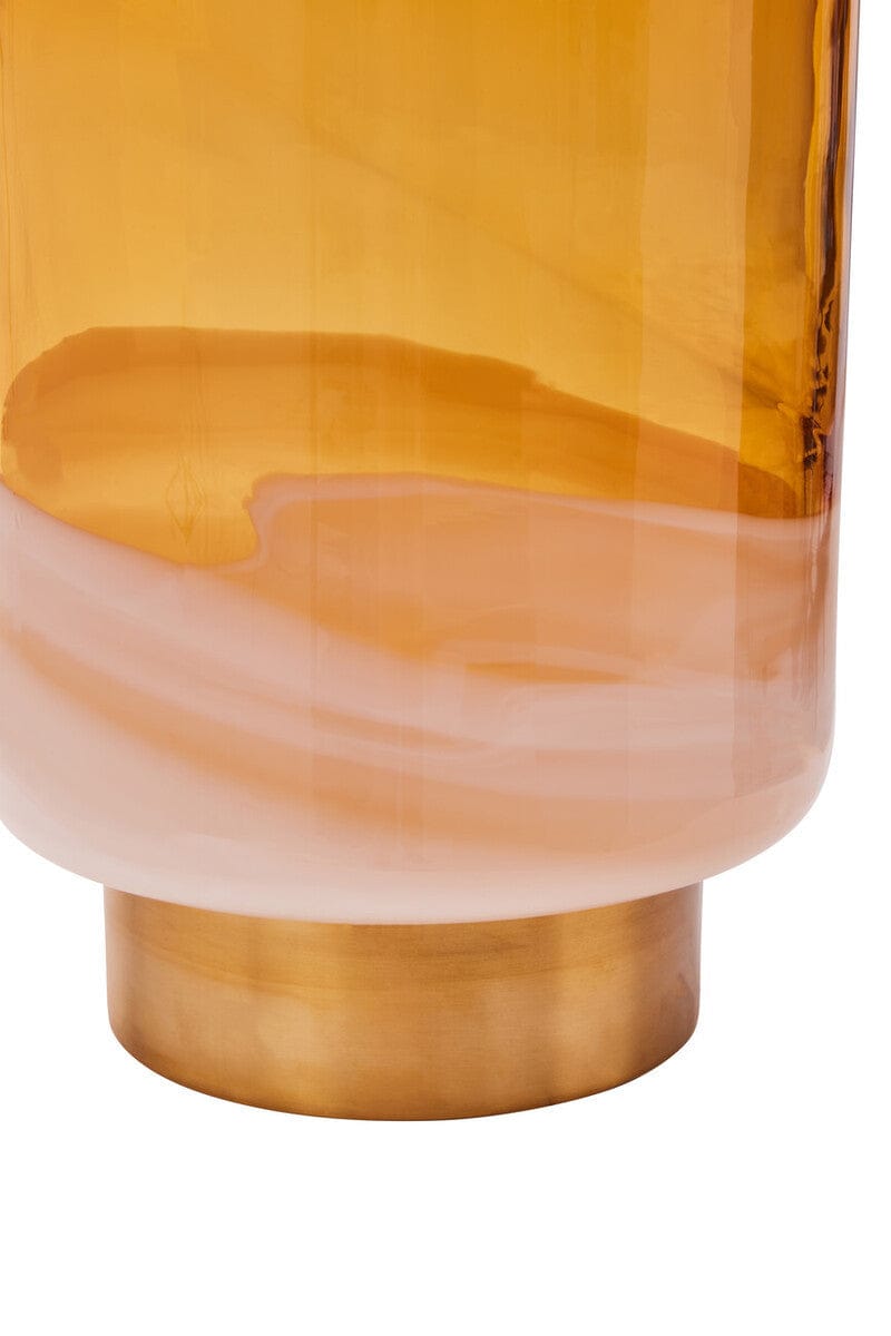 Hamilton Interiors Living Cleo Small Amber Vase House of Isabella UK