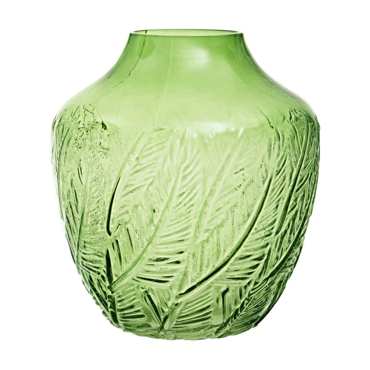 Hamilton Interiors Living Corie Small Botanical Green Glass Vase House of Isabella UK