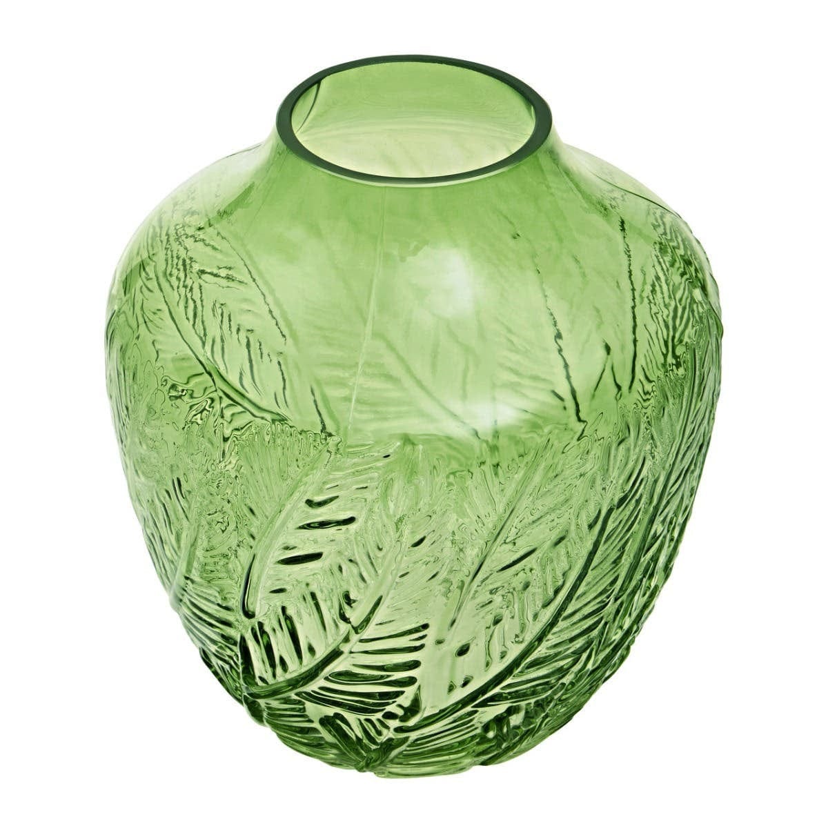 Hamilton Interiors Living Corie Small Botanical Green Glass Vase House of Isabella UK