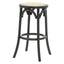 Hamilton Interiors Living Corso Black and Natural Rattan Stool House of Isabella UK