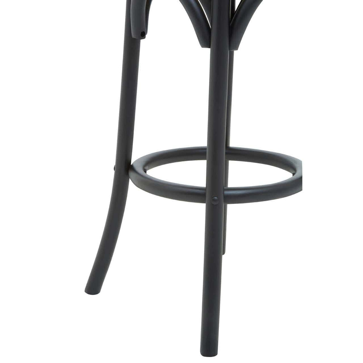 Hamilton Interiors Living Corso Black and Natural Rattan Stool House of Isabella UK
