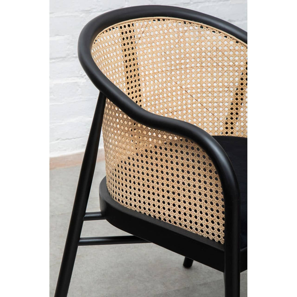 Hamilton Interiors Living Corso Rattan Chair with Black Seat House of Isabella UK