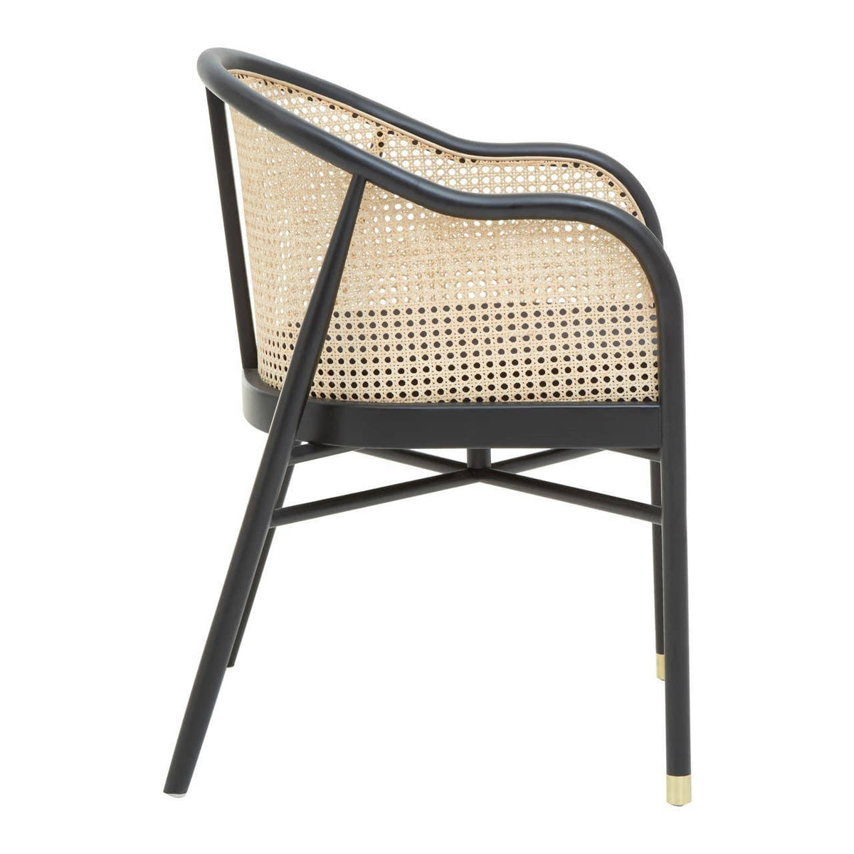 Hamilton Interiors Living Corso Rattan Chair with Black Seat House of Isabella UK