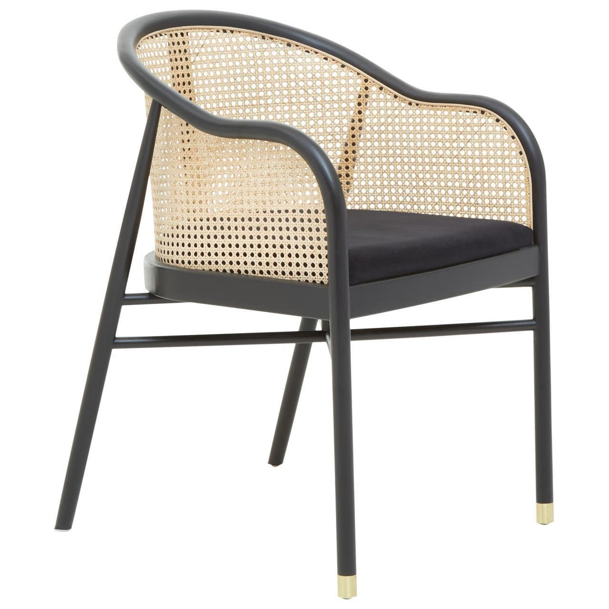 Hamilton Interiors Living Corso Rattan Chair with Black Seat House of Isabella UK