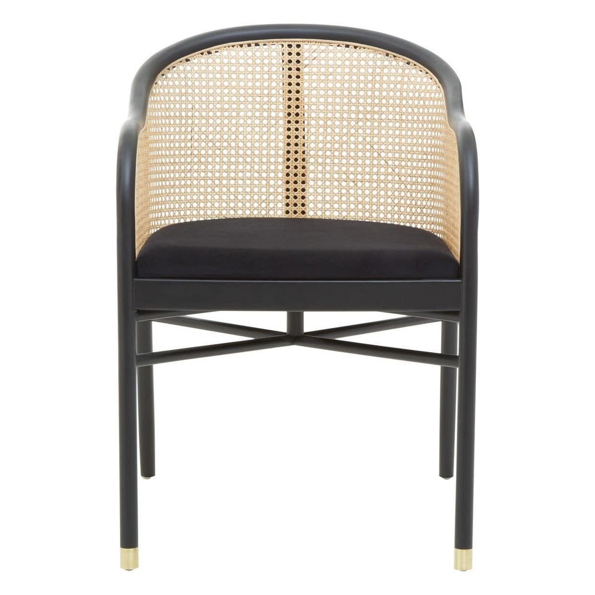 Hamilton Interiors Living Corso Rattan Chair with Black Seat House of Isabella UK