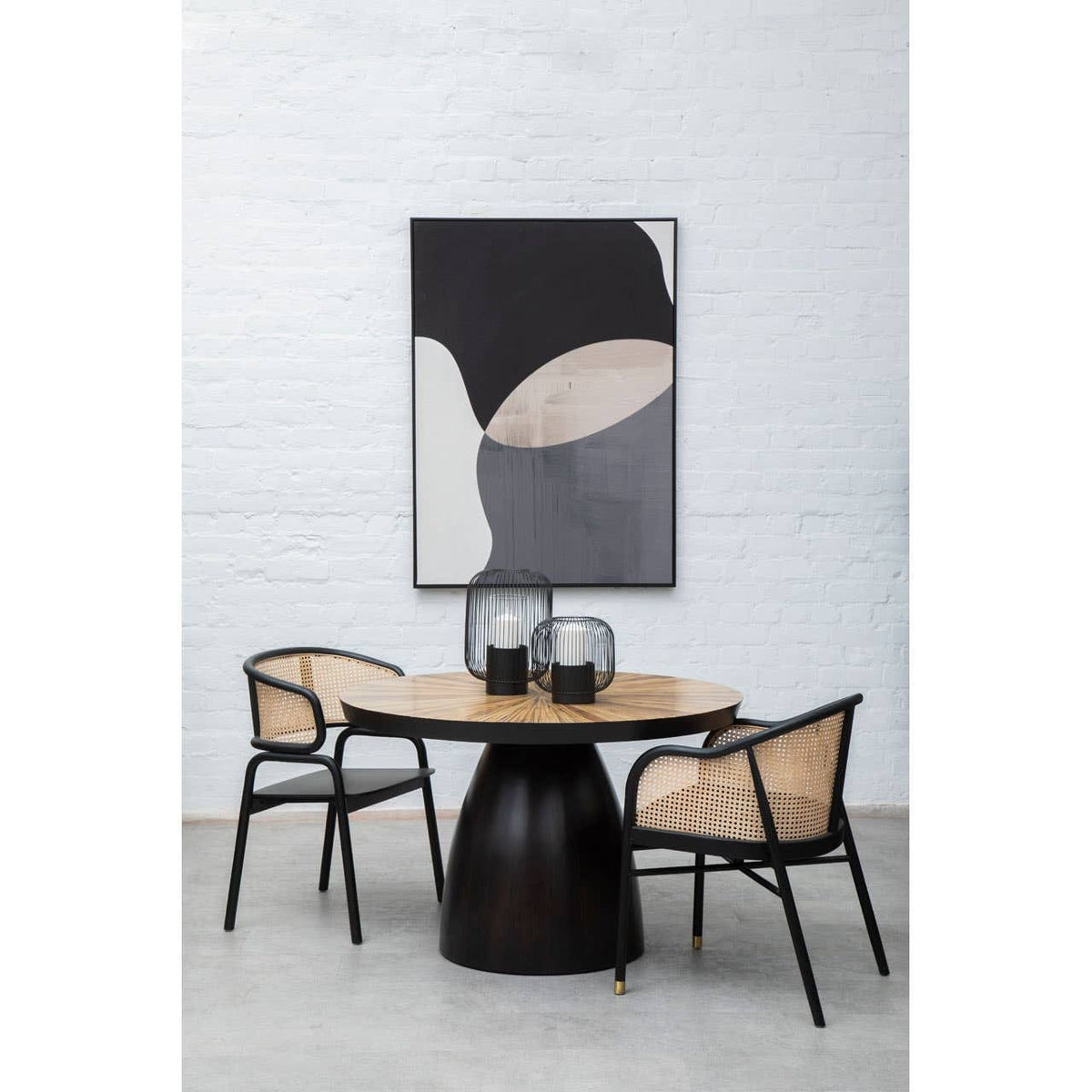 Hamilton Interiors Living Corso Rattan Chair with Black Seat House of Isabella UK