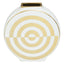 Hamilton Interiors Living Curva Gold and White Ceramic Round Vase House of Isabella UK