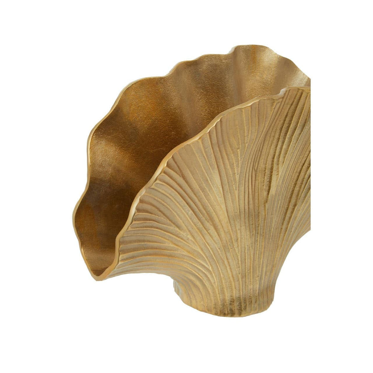 Hamilton Interiors Living Danna Large Gold Finish Ginkgo Vase House of Isabella UK