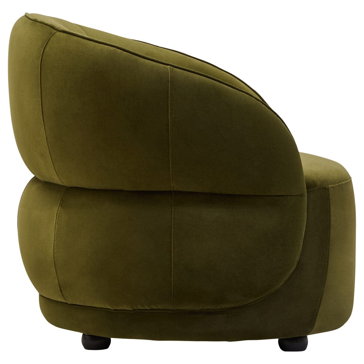 Hamilton Interiors Living Darla Forest Green Curved Velvet Chair House of Isabella UK