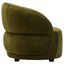 Hamilton Interiors Living Darla Forest Green Curved Velvet Chair House of Isabella UK