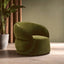 Hamilton Interiors Living Darla Forest Green Curved Velvet Chair House of Isabella UK