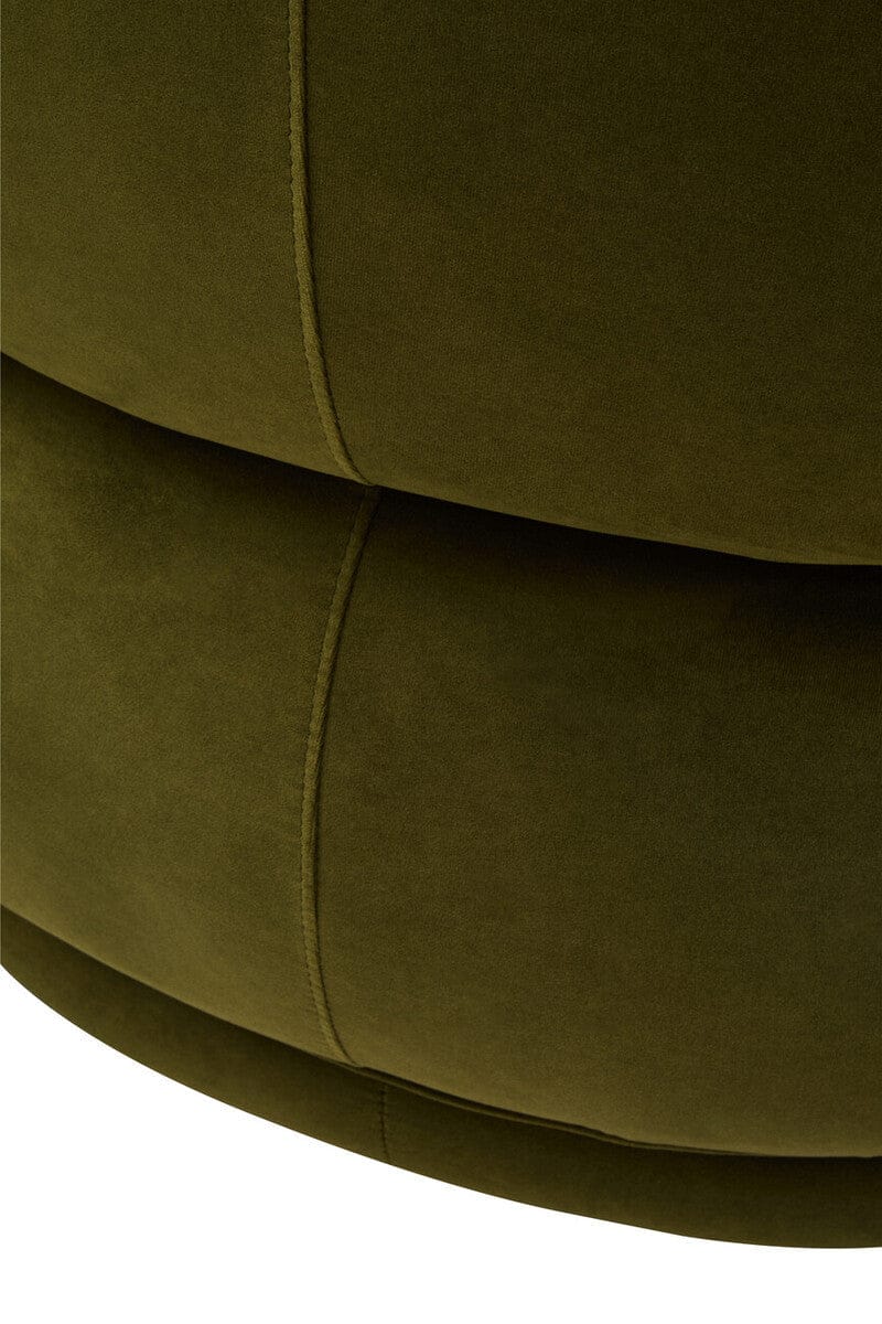 Hamilton Interiors Living Darla Forest Green Curved Velvet Chair House of Isabella UK