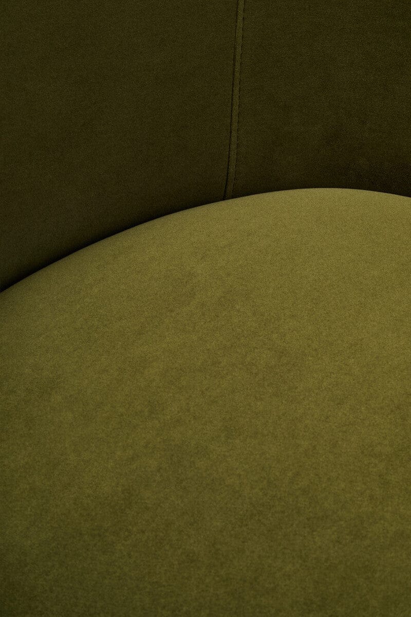 Hamilton Interiors Living Darla Forest Green Curved Velvet Chair House of Isabella UK