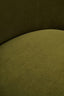 Hamilton Interiors Living Darla Forest Green Curved Velvet Chair House of Isabella UK