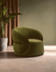 Hamilton Interiors Living Darla Forest Green Curved Velvet Chair House of Isabella UK