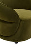 Hamilton Interiors Living Darla Forest Green Curved Velvet Chair House of Isabella UK