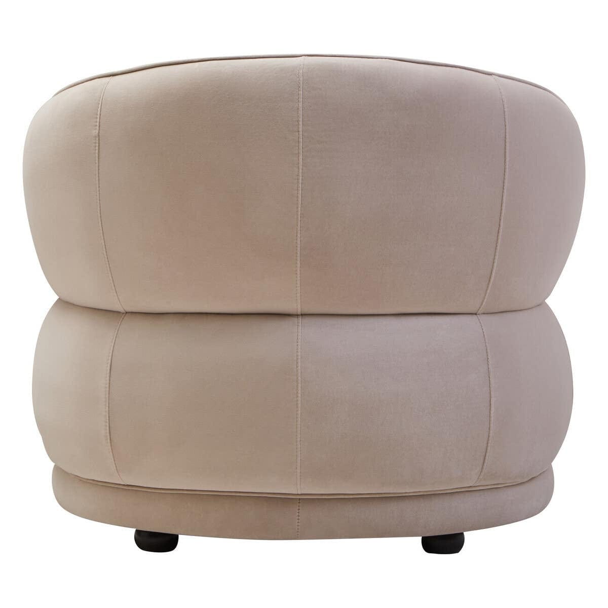 Hamilton Interiors Living Darla Stone Velvet Curved Chair House of Isabella UK